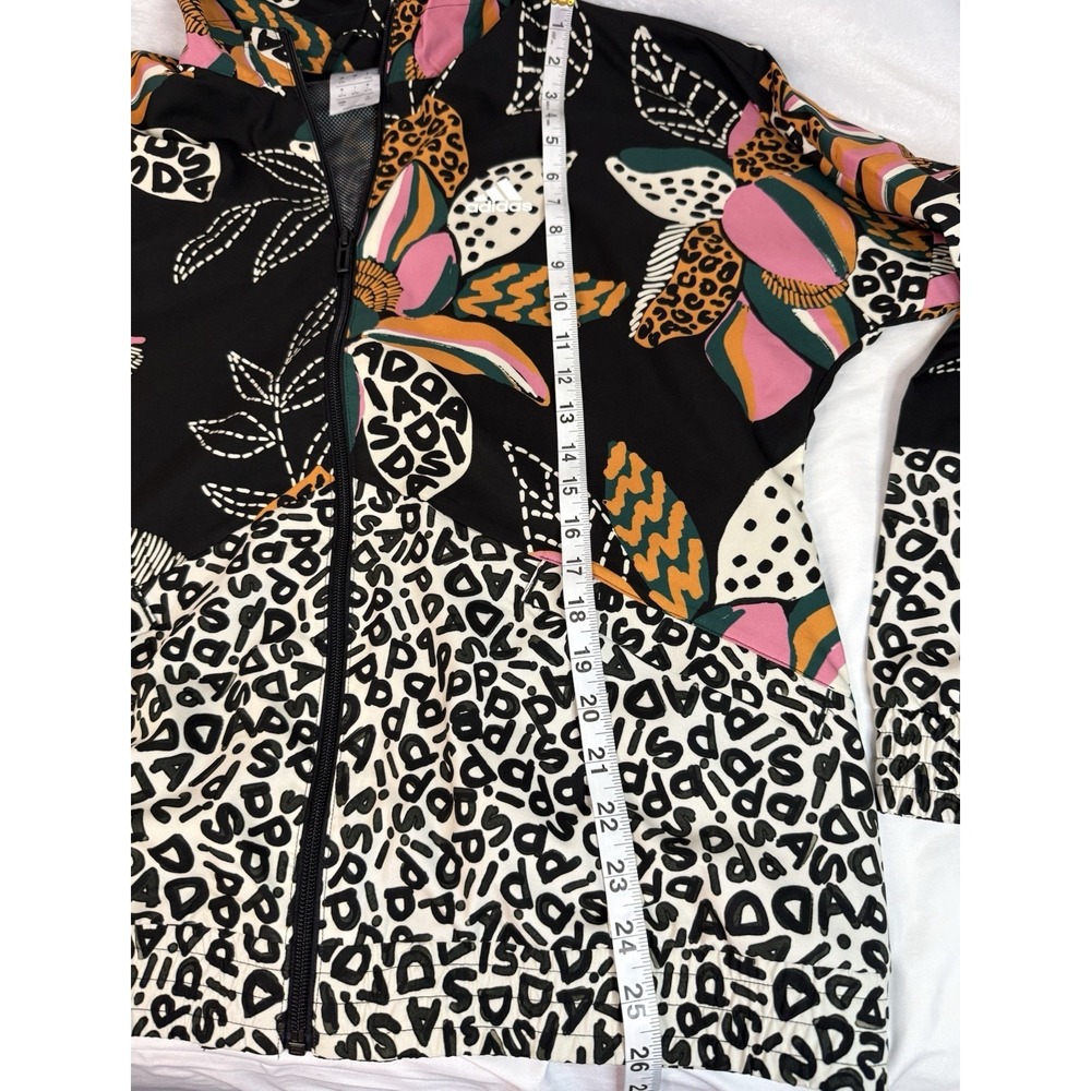 Adidas Women's Farm Rio Windbreaker Blokette Gorpcore Streetwear Large Floral - Picture 6 of 12